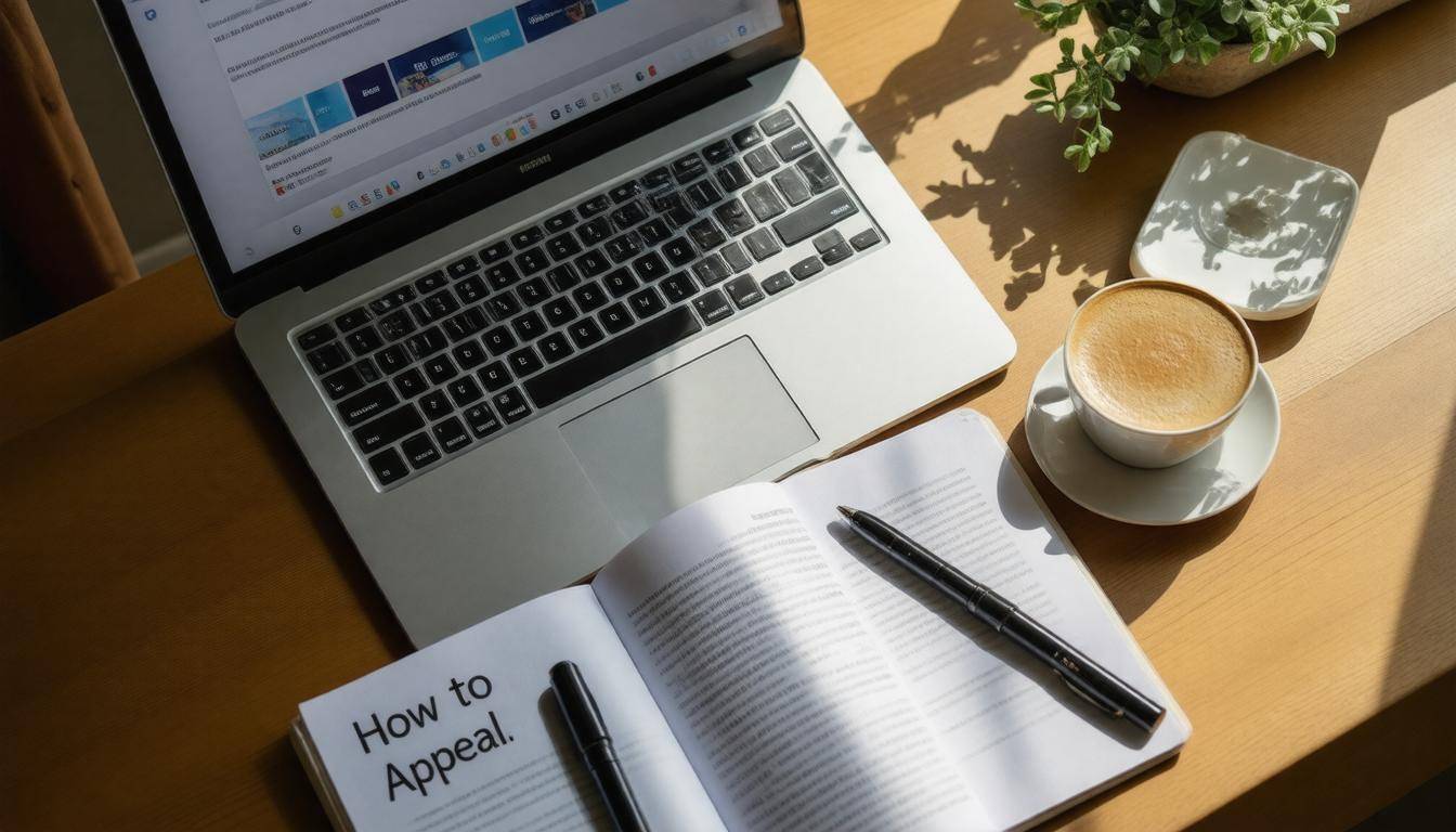 Desk with appeal documents