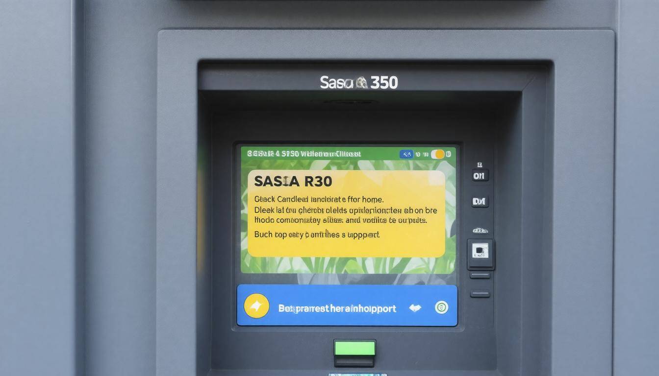 SASSA cardless withdrawal screen