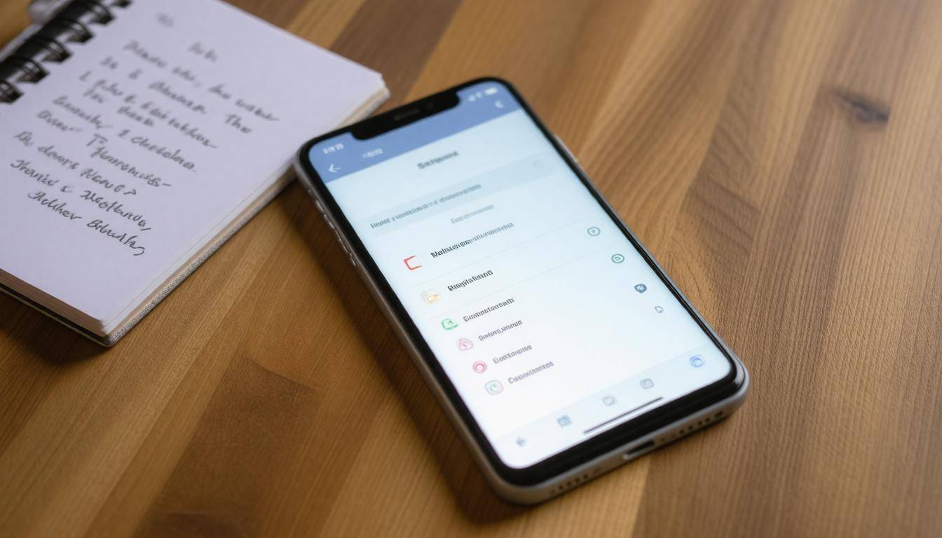 Smartphone with settings